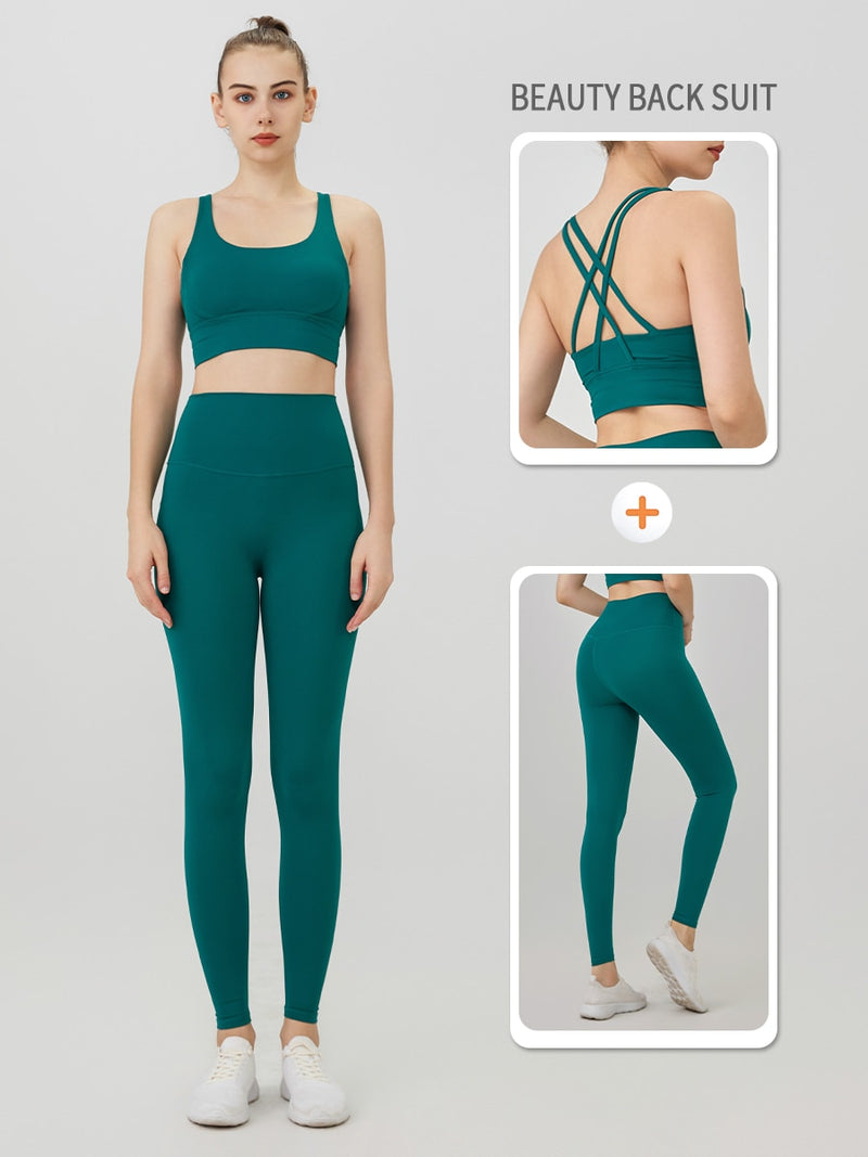 Conjunto Alicia - Legging + Top Fitness / Sem Costura - NOVA COLEÇÃO 2023 - Frete Grátis